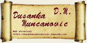 Dušanka Munćanović vizit kartica
